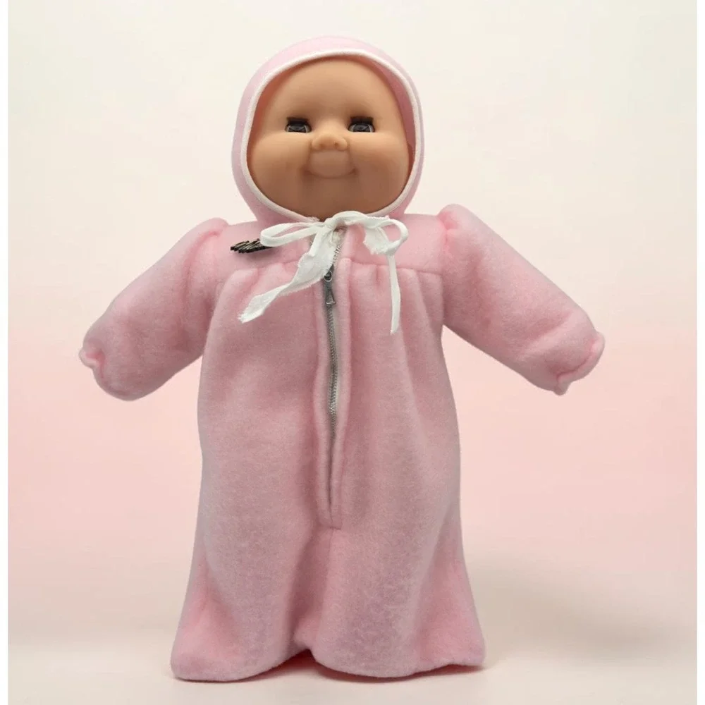 Vintage Gotz Puppe Baby Girl Doll‎ Pink Suit Brown Eyes 16